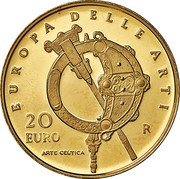 Italy 20 Euro European Art. Ireland 2007 R Proof KM# 299 EUROPA DELLE ARTI 20 R EURO ARTE CELTICA coin reverse