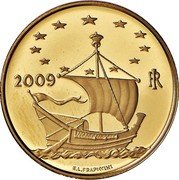 Italy 20 Euro Edward Burne-Jones 2009 R Proof KM# 321 2009 RI E. L. FRAPICCINI coin obverse