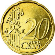 Italy 20 Euro Cent Boccioni's Sculpture 2007 R Proof KM# 214 20 EURO CENT LL coin reverse Italy 20 Euro Cent Boccioni's Sculpture 2007 R Proof KM# 214 20 EURO CENT LL coin reverse