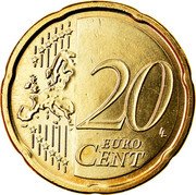 Italy 20 Euro Cent Sculpture by Umberto Boccioni 2012 R KM# 248 20 LL EURO CENT coin reverse Italy 20 Euro Cent Sculpture by Umberto Boccioni 2012 R KM# 248 20 LL EURO CENT coin reverse