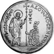 Italy 20 Zecchino Alvise Mocenigo IV ND KM# 678.2 ALOYS MOCENICO S M VENETVS coin obverse Italy 20 Zecchino Alvise Mocenigo IV ND KM# 678.2 ALOYS MOCENICO S M VENETVS coin obverse