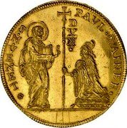 Italy 20 Zecchino Paolo Renier ND KM# 720 PAVL RAINER S M VENET coin obverse Italy 20 Zecchino Paolo Renier ND KM# 720 PAVL RAINER S M VENET coin obverse