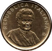 Italy 200 Lira International Women's Year 1980 R KM# 107 REPUBBLICA ITALIANA GIANDOMENICO coin obverse
