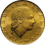 Italy 200 Lira 180th Anniversy of the Carabinieri 1994 R KM# 164 REPVBBLICA ITALIANA M.VALLUCCI coin obverse Italy 200 Lira 180th Anniversy of the Carabinieri 1994 R KM# 164 REPVBBLICA ITALIANA M.VALLUCCI coin obverse