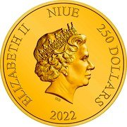 Niue 25 Dollars (Bo-Katan Kryze) ELIZABETH II NIUE 25 DOLLARS IRB 2022 coin obverse Niue 25 Dollars (Bo-Katan Kryze) ELIZABETH II NIUE 25 DOLLARS IRB 2022 coin obverse