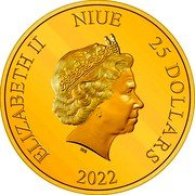 Niue 25 Dollars (The Flash) ELIZABETH II NIUE 25 DOLLARS IRB 2022 coin obverse Niue 25 Dollars (The Flash) ELIZABETH II NIUE 25 DOLLARS IRB 2022 coin obverse