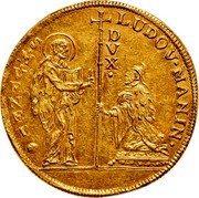 Italy 30 Zecchino Lodovico Manin ND KM# A764 LUDOV MANIN S M VENET DVX coin obverse