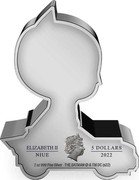 Niue 5 Dollars (- Elizabeth II Batman & Batmobile) ELIZABETH II 5 DOLLARS NIUE 2022 IRB 2 OZ 999 FINE SILVER THE BATMAN ©️ & TM DC (S22) coin obverse Niue 5 Dollars (- Elizabeth II Batman & Batmobile) ELIZABETH II 5 DOLLARS NIUE 2022 IRB 2 OZ 999 FINE SILVER THE BATMAN ©️ & TM DC (S22) coin obverse
