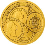 Niue 5 Dollars Elizabeth II Thaler 2022 CM Bullion 5 DOLLARS 2022 LIBERTY CM LIBERTY PUBLIC SEAL OF NIUE ATUA NIUE TUKULAGI 794 1794 coin obverse