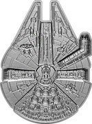 Niue Five Dollars Millennium Falcon 2022 Proof coin reverse Niue Five Dollars Millennium Falcon 2022 Proof coin reverse