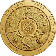 Niue Five Dollars Nuestra Senora de Atocha 2022  Antiqued NIUE FIVE DOLLARS 2022 ELIZABETH II PUBLIC SEAL OF NIUE ATUA NIUE TUKULAGI coin obverse Niue Five Dollars Nuestra Senora de Atocha 2022  Antiqued NIUE FIVE DOLLARS 2022 ELIZABETH II PUBLIC SEAL OF NIUE ATUA NIUE TUKULAGI coin obverse