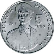 Italy 5 Euro 200 years of Prison Police 2017 R KM# 404 POLIZIA PENITENZIARIA 2017 5 EURO R V. DE SETA coin reverse