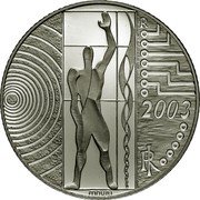 Italy 5 Euro Work in Europe 2003 R KM# 253 R 2003 RI MAURI coin obverse Italy 5 Euro Work in Europe 2003 R KM# 253 R 2003 RI MAURI coin obverse