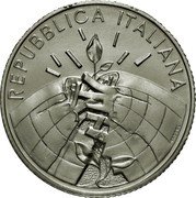 Italy 5 Euro Kyoto Agreement - 5th Anniversary 2007 R KM# 291 REPUBBLICA ITALIANA CASSOL coin obverse Italy 5 Euro Kyoto Agreement - 5th Anniversary 2007 R KM# 291 REPUBBLICA ITALIANA CASSOL coin obverse