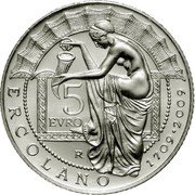 Italy 5 Euro 300th Anniversary of discovery of Herculaneum 2009 R KM# 315 5 EVRO R ERCOLANO 1709 2009 coin reverse