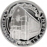 Italy 5 Euro Santa Chiara in Naples 2010 R Proof KM# 331 REPUBBLICA ITALIANA COLANERI coin obverse Italy 5 Euro Santa Chiara in Naples 2010 R Proof KM# 331 REPUBBLICA ITALIANA COLANERI coin obverse