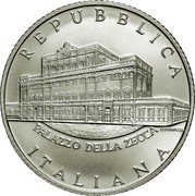 Italy 5 Euro 100 th Anniversary the Palace of Mint 2011 R KM# 344 REPUBBLICA ITALIANA PALAZZO DELLA ZECCA U. PERNAZZA coin obverse Italy 5 Euro 100 th Anniversary the Palace of Mint 2011 R KM# 344 REPUBBLICA ITALIANA PALAZZO DELLA ZECCA U. PERNAZZA coin obverse