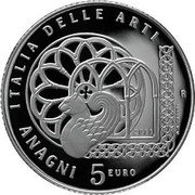 Italy 5 Euro City of Anagni 2011 R Proof KM# 345 ITALIA DELLE ARTI ANAGNI 2011 5 EURO M. A. CASSOL R coin reverse Italy 5 Euro City of Anagni 2011 R Proof KM# 345 ITALIA DELLE ARTI ANAGNI 2011 5 EURO M. A. CASSOL R coin reverse