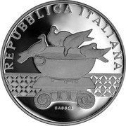 Italy 5 Euro Villa Adriana - Tivoli 2013 Proof KM# 362 REPUBBLICA ITALIANA CASSOL coin obverse Italy 5 Euro Villa Adriana - Tivoli 2013 Proof KM# 362 REPUBBLICA ITALIANA CASSOL coin obverse