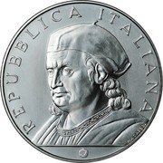 Italy 5 Euro 500th Anniversary of the death of Donato Bramante 2014 KM# 378 REPUBBLICA ITALIANA MA CASSOL coin obverse Italy 5 Euro 500th Anniversary of the death of Donato Bramante 2014 KM# 378 REPUBBLICA ITALIANA MA CASSOL coin obverse