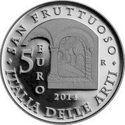 Italy 5 Euro San Fruttuoso. Liguria 2014 Proof KM# 373 SAN FRUTTUOSO ITALIA DELLE ARTI 5 EURO R 2014 coin reverse Italy 5 Euro San Fruttuoso. Liguria 2014 Proof KM# 373 SAN FRUTTUOSO ITALIA DELLE ARTI 5 EURO R 2014 coin reverse