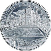 Italy 5 Euro Centenary of the Earthquake of Avezzano 2015 R KM# 384 REPUBBLICA ITALIANA AVEZZANO COLANERI coin obverse Italy 5 Euro Centenary of the Earthquake of Avezzano 2015 R KM# 384 REPUBBLICA ITALIANA AVEZZANO COLANERI coin obverse