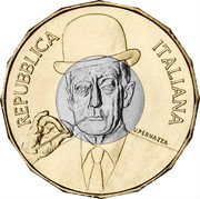 Italy 5 Euro 50th Anniversary of the Death of Antonio de Curtis 2017 R KM# 402 REPUBBLICA ITALIANA U. PERNAZZA coin obverse