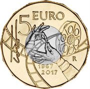 Italy 5 Euro 50th Anniversary of the Death of Antonio de Curtis 2017 R KM# 402 5 EURO R 1967 2017 coin reverse