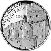 Italy 5 Euro Trentino Art 2017 R Proof KM# 406 REPUBBLICA ITALIANA 2017 PETRASSI coin obverse