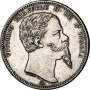Italy 5 Lira Vittorio Emanuele II 1861 FIRENZE KM# 7 VITTORIO EMANUELE II RE D'ITALIA L. GORI F. coin obverse Italy 5 Lira Vittorio Emanuele II 1861 FIRENZE KM# 7 VITTORIO EMANUELE II RE D'ITALIA L. GORI F. coin obverse