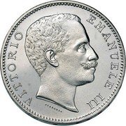 Italy 5 Lira Vittorio Emanuele III. Aquila Sabauda 1901 R KM# 34 VITTORIO EMANUELE III SPERANZA coin obverse Italy 5 Lira Vittorio Emanuele III. Aquila Sabauda 1901 R KM# 34 VITTORIO EMANUELE III SPERANZA coin obverse