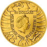 Niue 50 Dollars (Czech Lion) 50 DOLLARS IRB NIUE ISLAND 2022 ELIZABETH II CM coin obverse Niue 50 Dollars (Czech Lion) 50 DOLLARS IRB NIUE ISLAND 2022 ELIZABETH II CM coin obverse