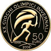 Italy 50 Euro XX Winter Olympics Games 2006 Turin 2006 R Proof KM# 274 XX GIOCHI OLIMPICI INVERNALI 50 EURO 2006 MOMONI coin reverse Italy 50 Euro XX Winter Olympics Games 2006 Turin 2006 R Proof KM# 274 XX GIOCHI OLIMPICI INVERNALI 50 EURO 2006 MOMONI coin reverse