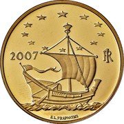 Italy 50 Euro Norway; Edvard Munch 2007 R Proof KM# 300 2007 RI E. L. FRAPICCINI coin obverse Italy 50 Euro Norway; Edvard Munch 2007 R Proof KM# 300 2007 RI E. L. FRAPICCINI coin obverse