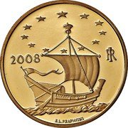 Italy 50 Euro Portugal; Manuelin Gothic 2008 R Proof KM# 309 2008 RI E. L. FRAPICCINI coin obverse Italy 50 Euro Portugal; Manuelin Gothic 2008 R Proof KM# 309 2008 RI E. L. FRAPICCINI coin obverse