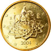 Italy 50 Euro Cent The Equestrian Statue of Marcus Aurelius 2004 R KM# 215 R RI M 2005 coin obverse Italy 50 Euro Cent The Equestrian Statue of Marcus Aurelius 2004 R KM# 215 R RI M 2005 coin obverse