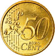 Italy 50 Euro Cent The Equestrian Statue of Marcus Aurelius 2004 R KM# 215 50 EURO CENT LL coin reverse Italy 50 Euro Cent The Equestrian Statue of Marcus Aurelius 2004 R KM# 215 50 EURO CENT LL coin reverse