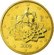 Italy 50 Euro Cent The Equestrian Statue of Marcus Aurelius 2009 R KM# 249 R RI M 2014 coin obverse Italy 50 Euro Cent The Equestrian Statue of Marcus Aurelius 2009 R KM# 249 R RI M 2014 coin obverse