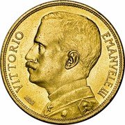 Italy 50 Lire Vittorio Emanuele III. Aratrice 1912 R KM# 49 VITTORIO EMANUELE III coin obverse Italy 50 Lire Vittorio Emanuele III. Aratrice 1912 R KM# 49 VITTORIO EMANUELE III coin obverse
