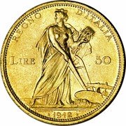 Italy 50 Lire Vittorio Emanuele III. Aratrice 1912 R KM# 49 REGNO D'ITALIA LIRE 50 E. BONINSEGNA M. L. GIORGI INC R 1912 coin reverse Italy 50 Lire Vittorio Emanuele III. Aratrice 1912 R KM# 49 REGNO D'ITALIA LIRE 50 E. BONINSEGNA M. L. GIORGI INC R 1912 coin reverse