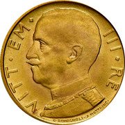 Italy 50 Lira Vittorio Emanuele III 1931 R Yr X KM# 71 VITT EM III RE G ROMAGNOLI A MOTTI INC coin obverse Italy 50 Lira Vittorio Emanuele III 1931 R Yr X KM# 71 VITT EM III RE G ROMAGNOLI A MOTTI INC coin obverse