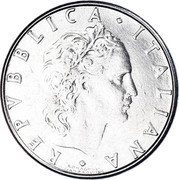 Italy 50 Lira Roman gods. Vulcan 1984 R KM# 95.1 REPVBBLICA ITALIANA ROMAGNOLI GIAMPAOLI-INC. coin obverse Italy 50 Lira Roman gods. Vulcan 1984 R KM# 95.1 REPVBBLICA ITALIANA ROMAGNOLI GIAMPAOLI-INC. coin obverse