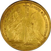 Italy 50 Zecchino Paolo Renier ND KM# 724 PAVLVS RAINERIVS S M VENETVS DVX coin obverse Italy 50 Zecchino Paolo Renier ND KM# 724 PAVLVS RAINERIVS S M VENETVS DVX coin obverse