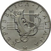 Italy 500 Lira European year of Music 1985 R KM# 117 REPVBBLICA ITALIANA COLANERI coin obverse Italy 500 Lira European year of Music 1985 R KM# 117 REPVBBLICA ITALIANA COLANERI coin obverse