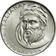 Italy 500 Lira Donatello 1986 R KM# 124 REPVBBLICA ITALIANA coin obverse