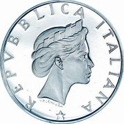 Italy 500 Lira International Year of Peace 1986 R Proof KM# 120 REPVBBLICA ITALIANA U. PERNAZZA coin obverse