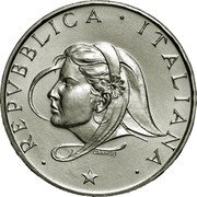 Italy 500 Lira Year of the Family 1987 R KM# 121 REPVBBLICA ITALIANA COLANERI coin obverse