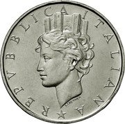Italy 500 Lira 40th Anniversary of Italian Constitution 1988 R KM# 126 REPVBBLICA ITALIANA L. CRETARA coin obverse