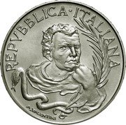 Italy 500 Lira Tommaso Campanella 1989 R KM# 145 REPVBBLICA ITALIANA coin obverse