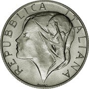 Italy 500 Lira 1990 World Cup 1989 R KM# 134 REPUBBLICA ITALIANA coin obverse